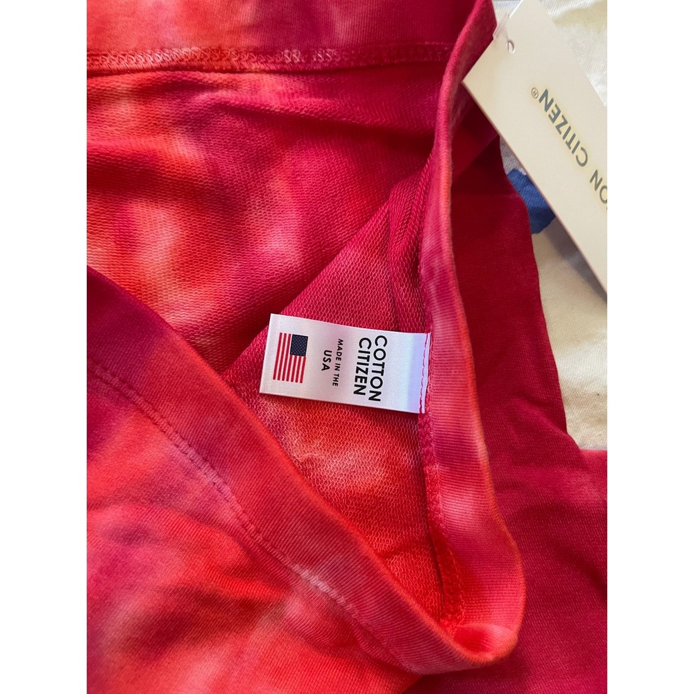 NWT Cotton Citizen Siena Ribbed Biker Shorts Cherry Red Pink Tie Dye XS - Picture 4 of 8
